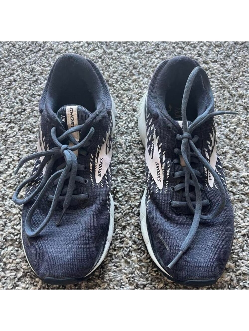 Brooks Ghost 13 Navy & Black Running Shoes Women's 8 Training Athletic Gym